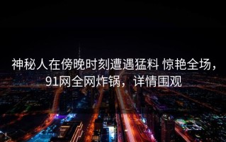 神秘人在傍晚时刻遭遇猛料 惊艳全场，91网全网炸锅，详情围观