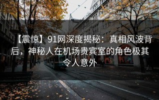 【震惊】91网深度揭秘：真相风波背后，神秘人在机场贵宾室的角色极其令人意外