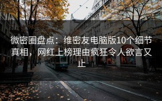 微密圈盘点：维密友电脑版10个细节真相，网红上榜理由疯狂令人欲言又止