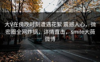 大V在傍晚时刻遭遇花絮 震撼人心，微密圈全网炸锅，详情直击，smile大薇微博